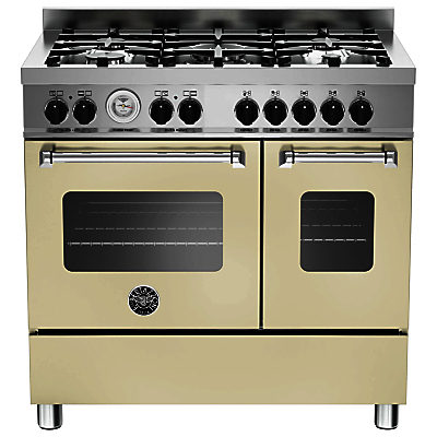 Bertazzoni MAS905MFED Twin Dual Fuel Range Cooker Cream